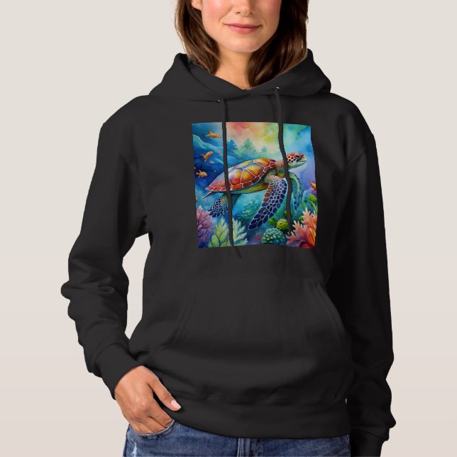 Sudadera Tortuga marina pintada (Anverso)