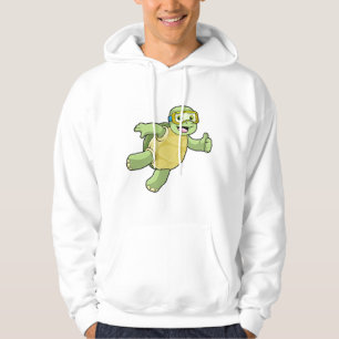 Sudadera Tortuga nadando con gafas nadando