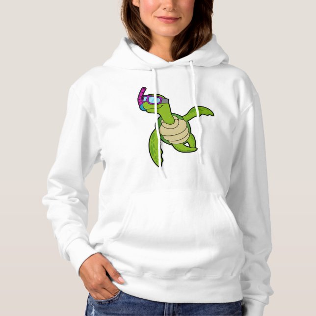 Sudadera Tortuga nadando con Snorkel (Anverso)