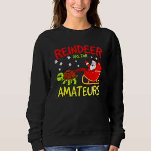 Sudadera Tortuga Reno Santa Divertido Genial Navidad