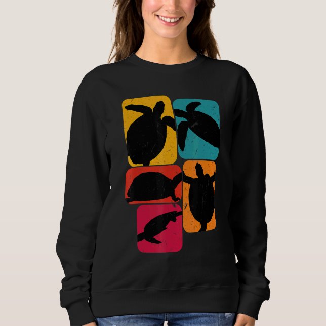 Sudadera Tortuga tortugas Diseño Retro (Anverso)