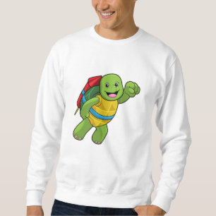 Sudadera Tortuga volando con cohetes