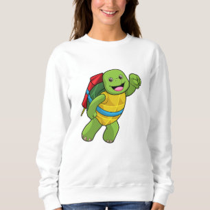 Sudadera Tortuga volando con cohetes