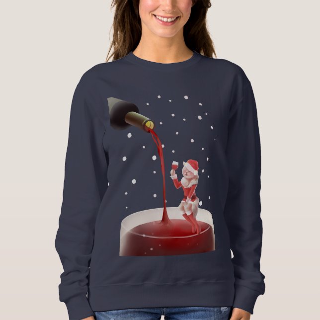 Sudadera Tostada de los Navidades Meowy (Anverso)