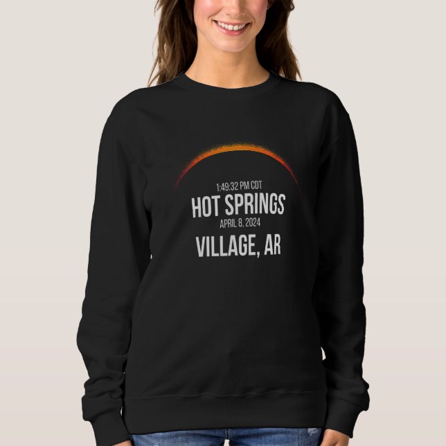 Sudadera Total Eclipse Solar Abril 8 2024 Villa de aguas te (Anverso)