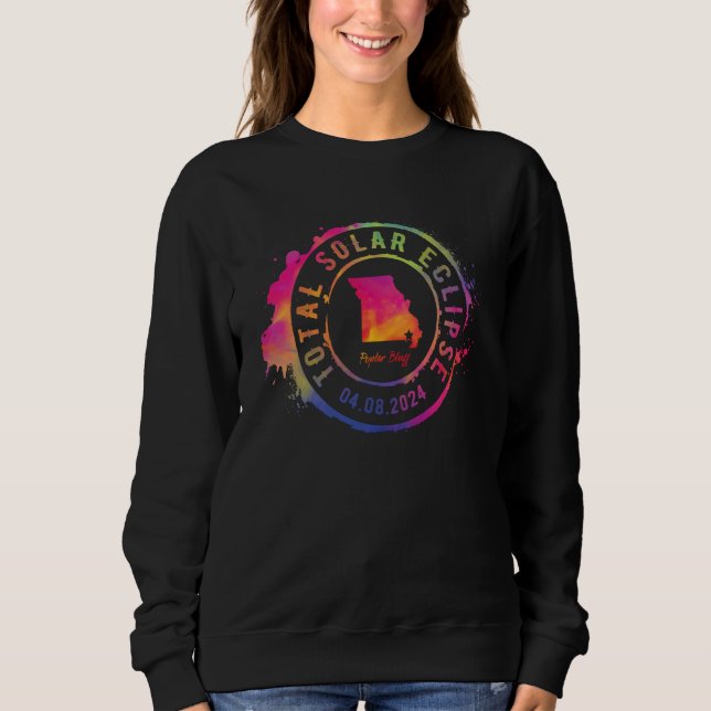 Sudadera Total Solar Eclipse 2024 USA Missouri Poplar Bluff (Anverso)