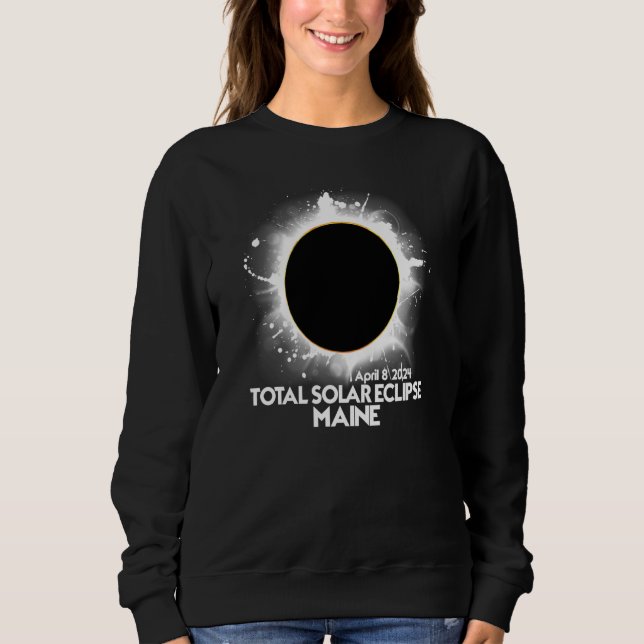 Sudadera Total Solar Eclipse Maine 2024 Totality American (Anverso)