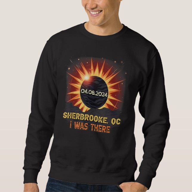 Sudadera Total Solar Eclipse Retro Sherbrooke Quebec Canada (Anverso)