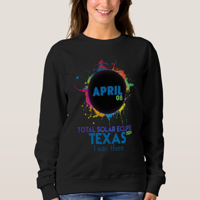 Sudadera Total Solar Eclipse TEXAS 2024 Colorful Totality (Anverso)