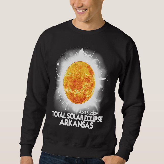 Sudadera Totalidad Arkansas 2024 Eclipse Total Solar Améric (Anverso)