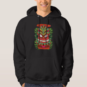 Sudadera Tote de Luau de Máscara Tiki Hawaiano Tropical