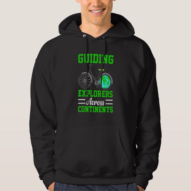Sudadera Tour Guide with Bike Cycling Guide Great Travel Gu (Anverso)