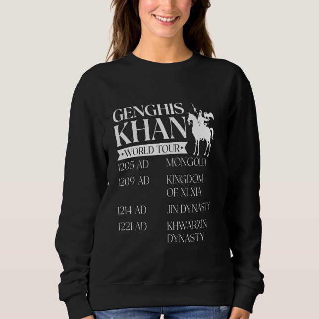 Sudadera Tour Mundial de Genghis Khan - Mongol histórico (Anverso)