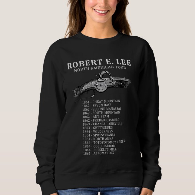Sudadera Tour Norteamericano Robert E. Lee, divertido de la (Anverso)