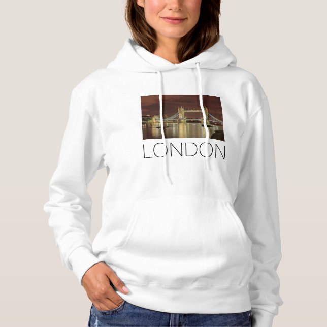 Sudadera Tower Bridge por la noche, Londres (Anverso)