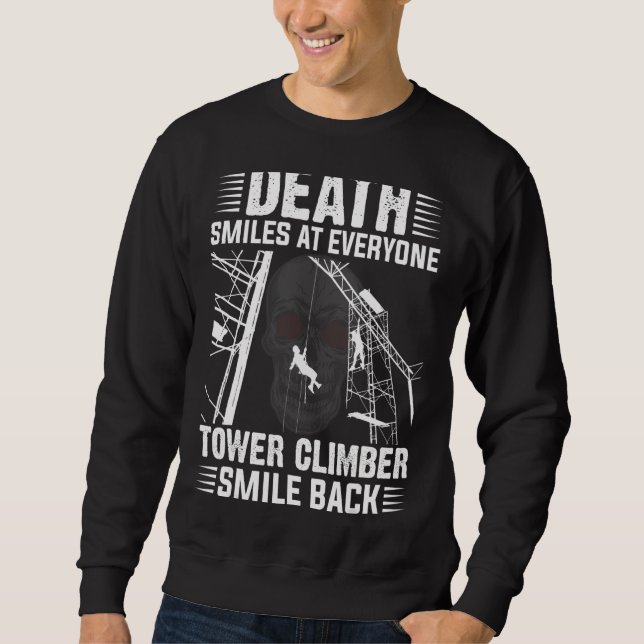 Sudadera Tower Climber Smile Funny Tower Climber Antena (Anverso)
