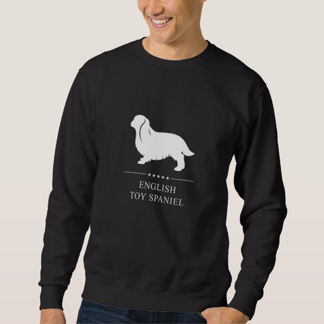 Sudadera Toy English Spaniel Dog White Silhouette (Anverso)