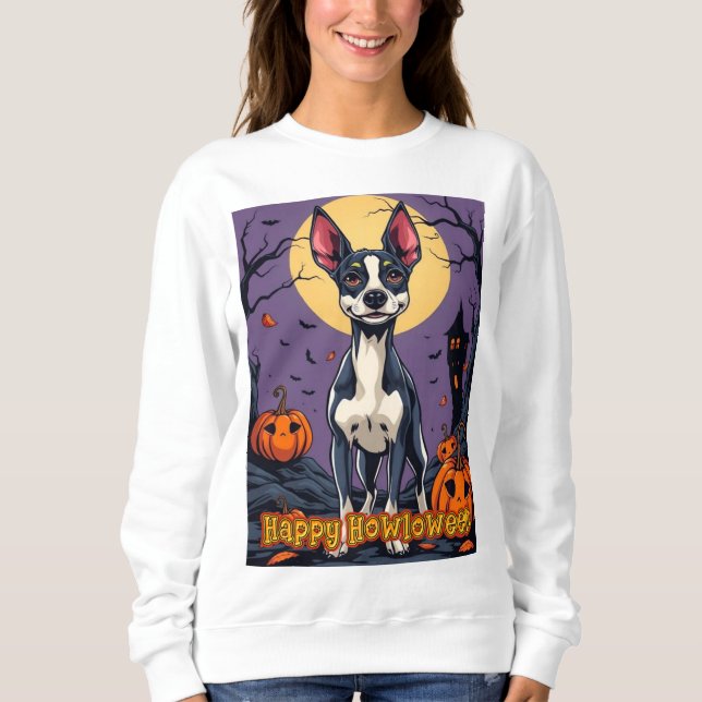 Sudadera Toy Fox Terrier Happy Howloween (Anverso)