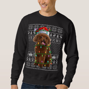 Sudadera Toy Poodle Dog Lover Santa Hat Ugly Toy Poodle Chr
