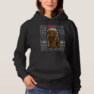 Sudadera Toy Poodle Dog Lover Santa Hat Ugly Toy Poodle Chr