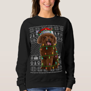 Sudadera Toy Poodle Dog Lover Santa Hat Ugly Toy Poodle Chr
