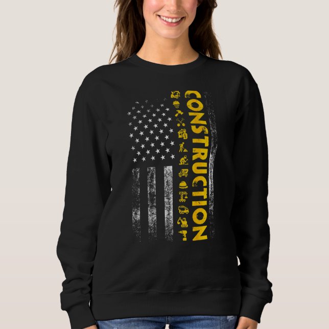 Sudadera Trabajador de la Construcción en la Parte Trasera  (Anverso)