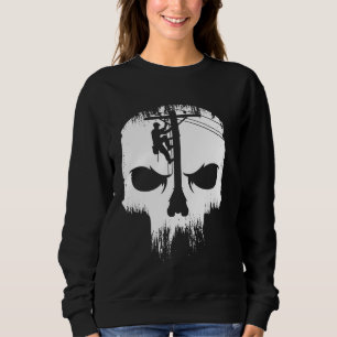 Sudadera Trabajador de línea oficial calavera patriótico