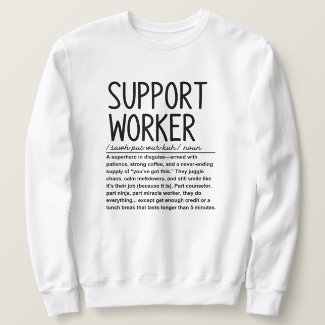 Sudadera Trabajador de soporte (Anverso del diseño)