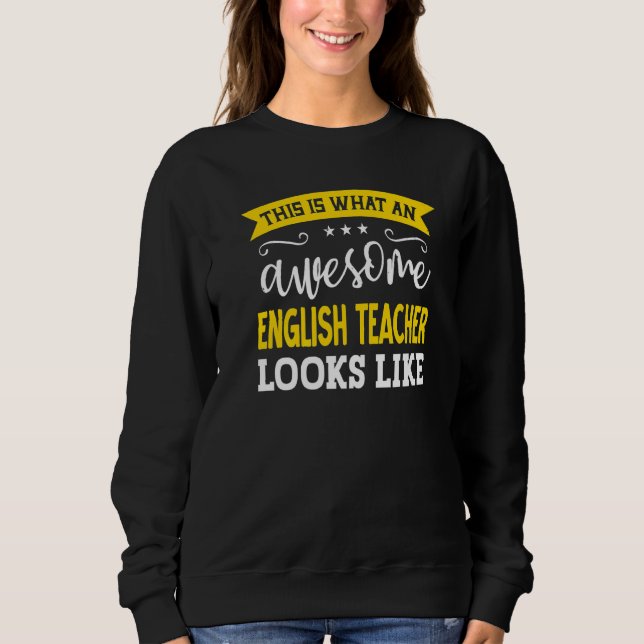 Sudadera Trabajador de título de profesor de inglés emplead (Anverso)