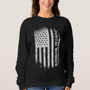 Sudadera Trabajador Postal Con Bandera Estadounidense - Po 