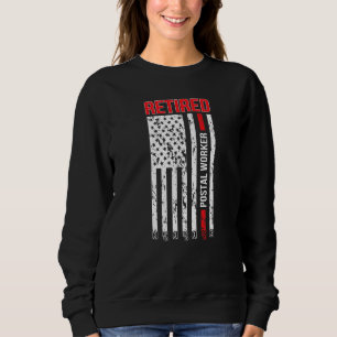 Sudadera Trabajador Postal Jubilado Bandera De Ee. UU. Repa