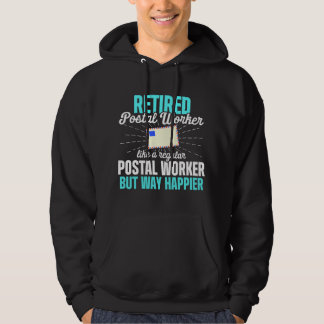 Sudadera Trabajador Postal Jubilado Más Feliz Jubilación de