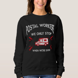 Sudadera Trabajador postal vintage que sólo se detiene cuan