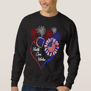 Sudadera Trabajador sanitario patriota bandera de Estados U