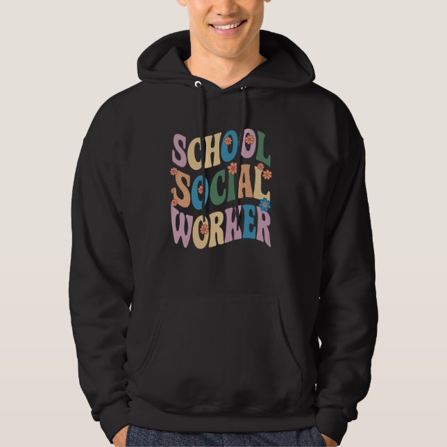 Sudadera Trabajador social escolar florió la escuela social (Anverso)