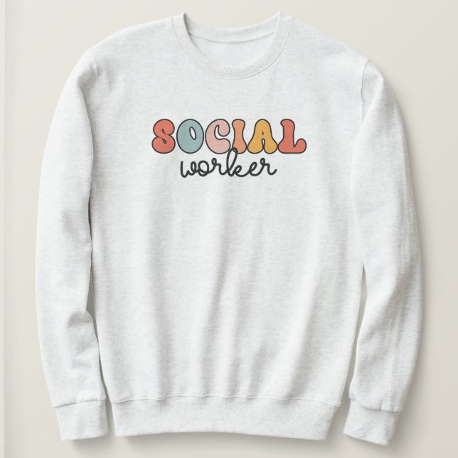 Sudadera Trabajador social retro (Anverso del diseño)