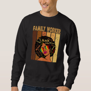Sudadera Trabajadora familiar de historia negra afroamerica
