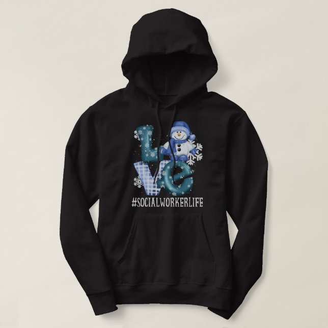Sudadera Trabajadora Social Ama A Las Mujeres Snowman Tempo (Diseño del anverso)