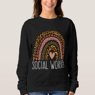 Sudadera Trabajadora social Leopardo Rainbow Social Work Wo