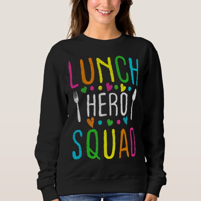 Sudadera Trabajadores de la cafetería Retro School Lunch He (Anverso)