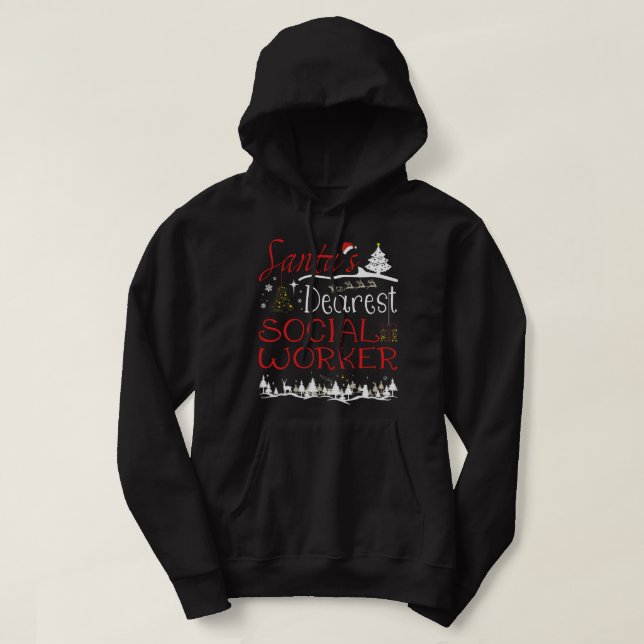 Sudadera Trabajadores sociales Navidades de empleos de navi (Diseño del anverso)