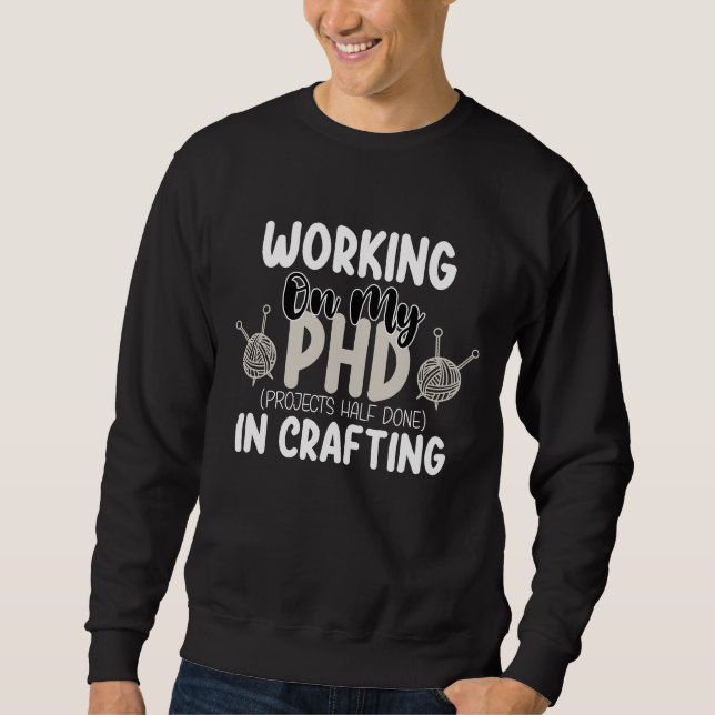Sudadera Trabajando En Mis Proyectos De Doctorado A Medio H (Anverso)