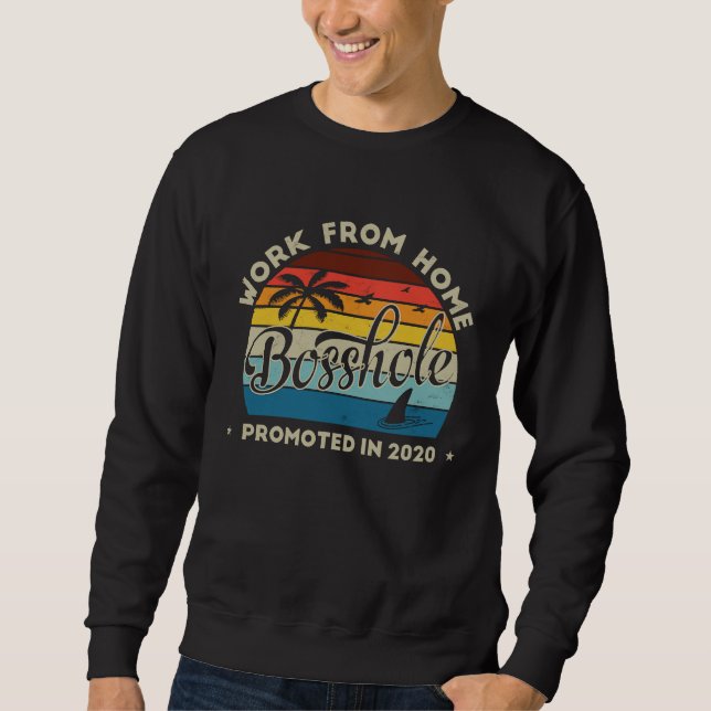 Sudadera Trabajar desde casa desde empleado de Bosshole mes (Anverso)