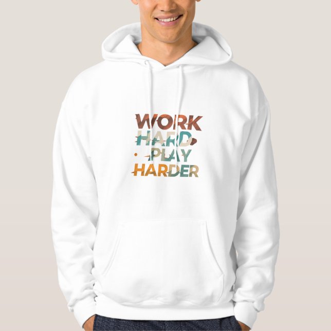 Sudadera Trabajar duro mucho más duro (Anverso)