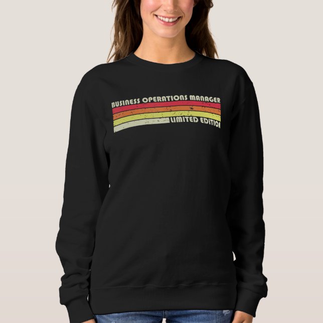 Sudadera Trabajo de Business Operations Manager Título de T (Anverso)
