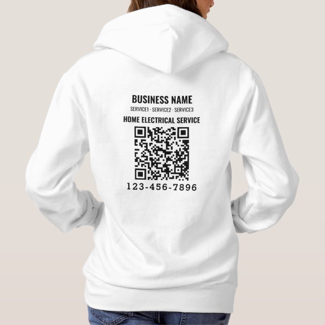 Sudadera Trabajo de Personalizado de código QR para el nego