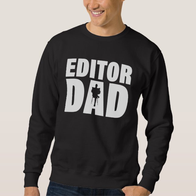 Sudadera Trabajo de profesión para hombres Editor papá (Anverso)