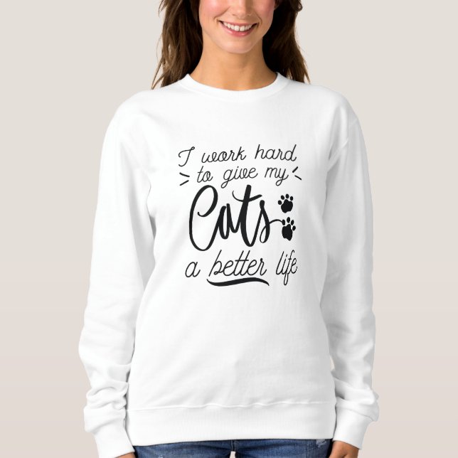 Sudadera Trabajo Gatos Duros (Anverso)