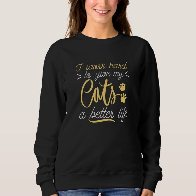 Sudadera Trabajo Gatos Duros (Anverso)