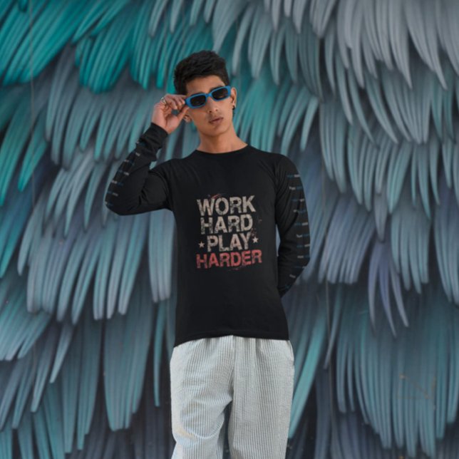 Sudadera Trabajo Grunge más duro - Trabajo divertido (Subido por el creador)